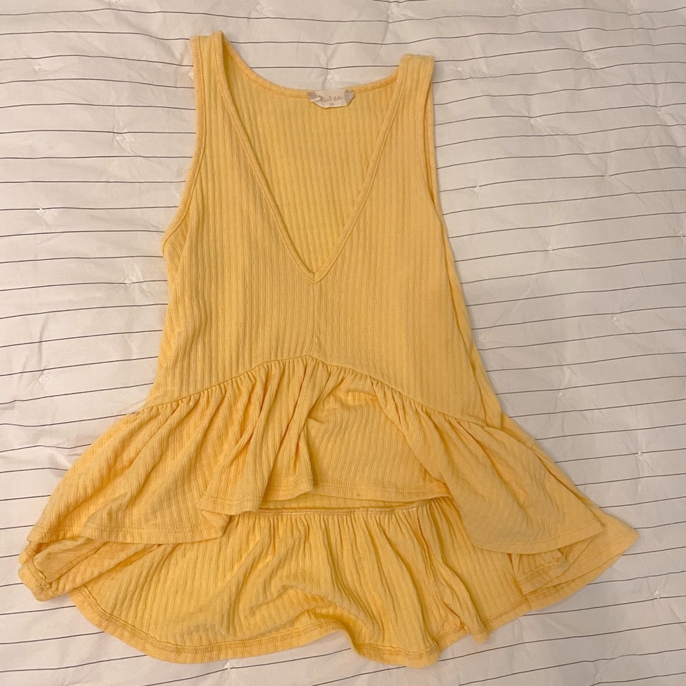 NWOT Altar’d State Plunge Neck Ruffle Tank